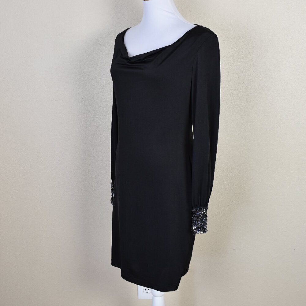 Calvin Klein Formal Sequin Cuff Draped Dress - 8 - Picture 3 of 8
